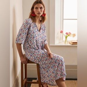Boden Floral Midi Dress - Multicolor